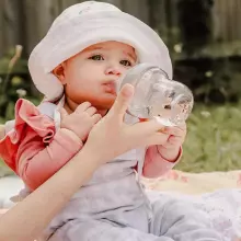 Haakaa Glass Baby Bottle Art.BHK138-G Feeding bottle 120 ml.