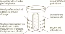 Haakaa Silicone Glass Baby Bottle Cover Art.BHK123