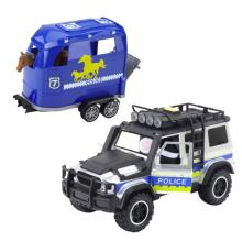 WOOPIE Policijas Bezceļu Transportlīdzekļu Komplekts ar Zirgu Piekabi