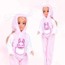 WOOPIE ROYAL Dolls in Pink Bunny Jumpsuits Set of 2
