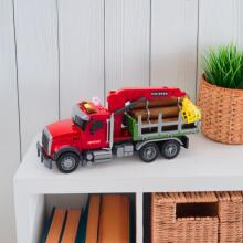 WOOPIE Kravas auto ar pārvietojamu krānu koksnes skaņas gaismas 1:14