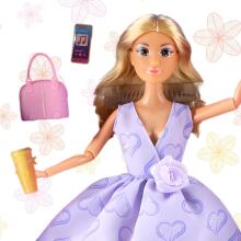 WOOPIE ROYAL Doll Lily Long Blonde Hair 30 cm Lavender Dress Accessories
