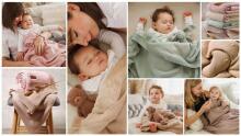 1671/02 COTTON BLANKET WITH FLANNEL UNDERLAY LIGHT BEIGE
