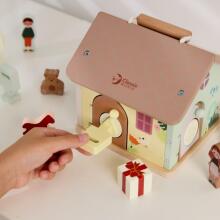 CLASSIC WORLD Wooden Educational Sensory House with Locks and Keys 11pcs
