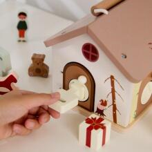 CLASSIC WORLD Wooden Educational Sensory House with Locks and Keys 11pcs