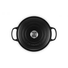 Cast iron pot round &Oslash;34cm / 12L matte black