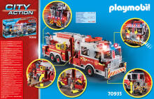 PLAYMOBIL Rescue Vehicles: Fire Engine with Tower Ladder 70935