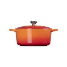Cast iron pot round &Oslash;34cm / 12L orange
