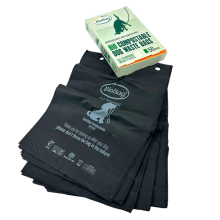 ioBag Dog Art.267773 Dog waste bags compostable(5 pcs.) 20mkr. 20x32cm black