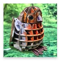 MAKEBUG 3D Paper puzzle robin, MB-D-0025