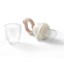 Babyono Twist-out baby food feeder Art.1551/03 Dino Brown  Silicone strainer for feeding fresh vegetables (Nibbler)