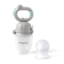 Babyono Twist-out baby food feeder Art.1551/03 Dino Brown  Silicone strainer for feeding fresh vegetables (Nibbler)