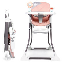 Folding High Chair for Feeding Pink ECOTOYS