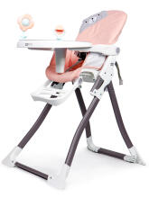 Folding High Chair for Feeding Pink ECOTOYS