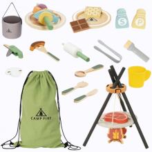 TOOKY TOY Wooden Camping Cooking Set Campfire