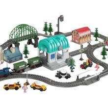 WOOPIE Electric Train Set XXL Town Train Locomotive 108 pcs