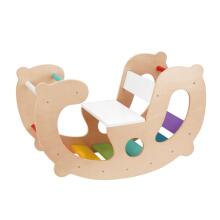 WOOPIE GREEN Koka Varavīksnes Šūpuļkrēsls un Tilts 2in1 Montessori FSC
