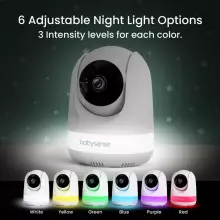 Babysense Video Baby Monitor Max View Pro Art.268712 Video Baby Monitor with 3 Cameras, Non Wifi, Split Screen, Night Light & Sound Machine