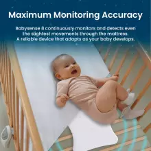 BabySense 8 Monitor Baby Monitor with Real Time No Breathing & Irregularity Art.268720 Elpošanas monitors