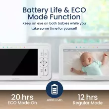 Babysense Video Baby Monitor with 2 Cameras Art.HDS2