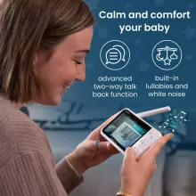 Babysense Video Baby Monitor Prisma Art.268723 Video-aukle ar LCD displeju ar 2 kamerām, bez Wi-Fi, dalītu ekrānu, nakts gaismu un skaņas ierīci