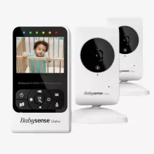 Babysense Compact Video Baby Monitor with 2 Cameras Art.V24R-2 Video-aukle ar LCD displeju ar 2 kamerām