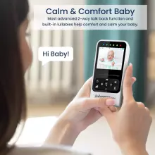 Babysense Compact Video Baby Monitor with 2 Cameras Art.V24R-2 Video-aukle ar LCD displeju ar 2 kamerām