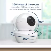 Babysense  Video Baby Monitor with 2 Cameras Art.V43 Video Baby Monitor with 2 Cameras, Non Wifi, Split Screen & Night Light Machine