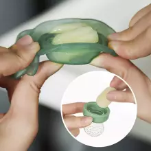 Haakaa Fresh Food Feeder Mini Combo Art.BHK154-PG Pea Green Silicone strainer for feeding fresh vegetables (Nibbler)