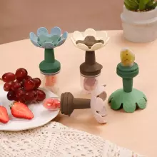 Haakaa Flower Freeze-N-Feed Mini Combo Art.BHK157-BH Blush  Silicone strainer for feeding fresh vegetables (Nibbler)