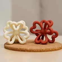 Haakaa Silicone Teether Clover Art.TPS038-OT  Silicone rattle (100% natural)