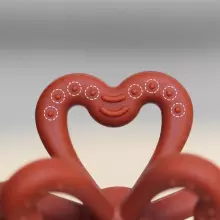 Haakaa Silicone Teether Clover Art.TPS038-OT  Silicone rattle (100% natural)