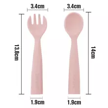Haakaa Silicone Cutlery Set Art.UTE74-R Rust Soft silicone spoon (2 pcs.)
