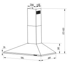 Virtuves dūmvads 60 cm Berdsen BT-213 INOX