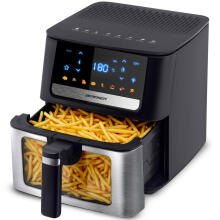 Eļļas brīvais friteuse gaisa friteuse 6.5l Berdsen 1700W BD-655 melns