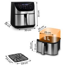 Oil-free fryer Air fryer 8l Berdsen 1700W BD-659 silver