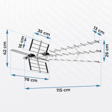 Virziena Āra TV Antena Ultra HD 4K Berdsen BD-952