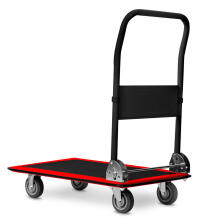 HM-505 Black-Red Platform Transport Trolley