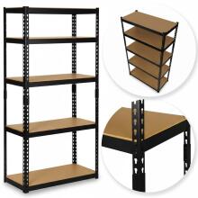 Metal storage shelf 183 x 90 x 40 cm Humberg HR-853 black