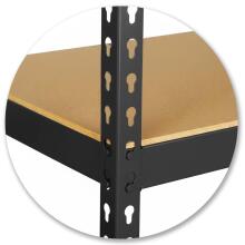 Metal storage shelf 183 x 90 x 40 cm Humberg HR-853 black