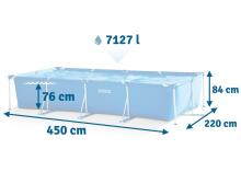 Basen ogrodowy stelażowy 450 x 220 x 84 cm INTEX 28273 