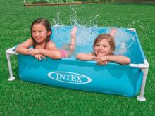 Mini Frame Pool for Kids Turquoise 122 x 122 x 30 cm INTEX 57173