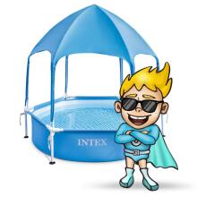 Children's Frame Pool with Canopy 183 x 38 cm INTEX 28209
