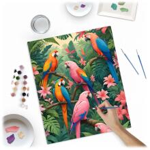 Painting by Numbers Image 40x50 cm Massido Parrots