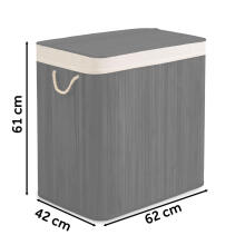 Bamboo laundry basket with lid 150 l Massido