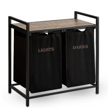 Laundry basket with two compartments on a frame 80 l Massido