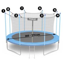 Internal net for trampoline 374cm 12ft Neo-Sport