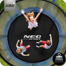 8ft/252cm Garden Trampoline with Internal Net and Ladder Neo-Sport