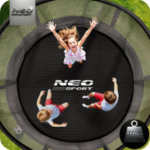 Shaped Garden Trampoline 10ft/312cm with Internal Net Neo-Sport