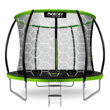 Shaped Garden Trampoline 8ft/252cm with Internal Net Neo-Sport